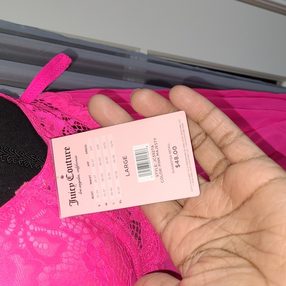 πNWT Juicy Couture 2pc Lace/Mesh Babydoll LingerieπSize Large - Picture 9 of 11
